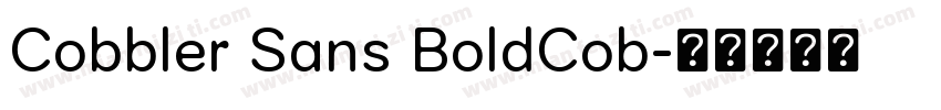 Cobbler Sans BoldCob字体转换